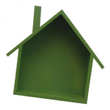 Maxbell Shabby Chic Wooden House Shelving Display Unit Wall Hanging Box Green
