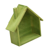 Maxbell Shabby Chic Wooden House Shelving Display Unit Wall Hanging Box Green