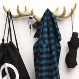 Maxbell Vintage Resin Deer Wall Hooks Clothes Hanger Rack Coat Key Hook Ornament Beige