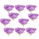 Artificial Flowers Blush Roses 10Pcs Fake Roses Heads DIY Wedding Bouquets Purple