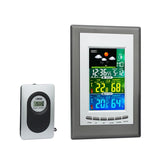 Indoor Outdoor Wireless LCD Temperature Humidity Meter Thermometer Clock