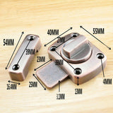 Maxbell Door Turn Bolt Lock Stainless Steel Toilet Privacy Latch Silver Size L