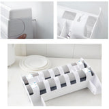 Maxbell Wall Mount Kitchen Roll Holder Cling Film Storage Rack Foil Cutter White