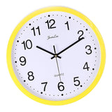 Wall clock Mute Bedroom Living Room Quartz Watch Digital Clock Yellow B