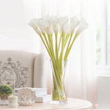 Maxbell Artificial Plastic Calla Lily Flowers for Home Garden Wedding Decor White