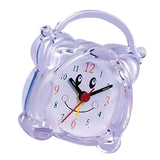 Mini Travel Clock Gradient Sound Desk Alarm Clock Snooze Nightlight 1# White