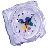 Mini Travel Clock Gradient Sound Desk Alarm Clock Snooze Nightlight 4# White