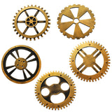 Max Retro Wooden Steampunk Gear Home Bar Cafe Wall Hanging Decor Gold #4 36cm