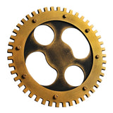 Max Retro Wooden Steampunk Gear Home Bar Cafe Wall Hanging Decor Gold #4 36cm