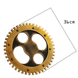 Max Retro Wooden Steampunk Gear Home Bar Cafe Wall Hanging Decor Gold #4 36cm