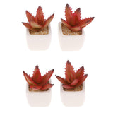 Max Artificial Succulent Plant Potted Cactus Lotus Aloe Miniature Plant 4Pcs #5