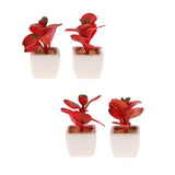 Max Artificial Succulent Plant Potted Cactus Lotus Aloe Miniature Plant 4Pcs #6