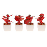 Max Artificial Succulent Plant Potted Cactus Lotus Aloe Miniature Plant 4Pcs #6