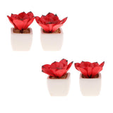 Max Artificial Succulent Plant Potted Cactus Lotus Aloe Miniature Plant 4Pcs #9