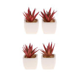 Max Artificial Succulent Plant Potted Cactus Lotus Aloe Miniature Plant 4Pcs #11