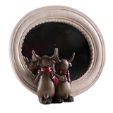 Maxbell 2Pcs/Set Creative Elk Owl Figurine Standing Sculpture Home Desk Decor #1