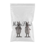 Maxbell 2Pcs/Set Creative Elk Owl Figurine Standing Sculpture Home Desk Decor #3