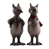 Maxbell 2Pcs/Set Creative Elk Owl Figurine Standing Sculpture Home Desk Decor #3