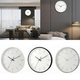 Max Maxb Minimalist Modern Style 12 Inch Silent Non Ticking Quartz Wall Clock White