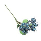 Artificial Plastic Plant Flower Fruit Berries Branch Floral Bouquet Blue