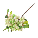 Artificial Plastic Plants Fruit Berries Branch Wedding Bouquet Decor White Green