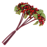 Artificial Berries Bush Flower Plants Wedding Home Garden Decor Dark Red