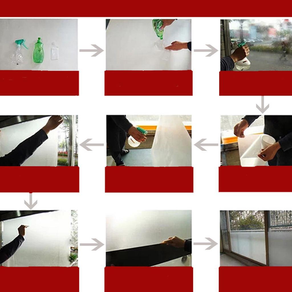 Privacy Window Film Static Cling No Glue Glass Sticker Stripe, 70 x 200cm