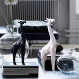 Max Maxb Creative Nordic Giraffe Figurine Standing Sculpture Home Desk Decor Black