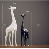 Max Maxb Creative Nordic Giraffe Figurine Standing Sculpture Home Desk Decor Black