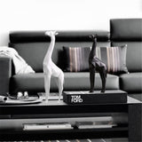 Max Maxb Creative Nordic Giraffe Figurine Standing Sculpture Home Desk Decor Black
