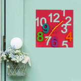 Max Maxb Acrylic Colorful Wall Clock 3D Hollow Numbers Mute Clock Home Decor Red