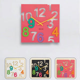 Max Maxb Acrylic Colorful Wall Clock 3D Hollow Numbers Mute Clock Home Decor Red