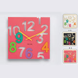 Max Maxb Acrylic Colorful Wall Clock 3D Hollow Numbers Mute Clock Home Decor Red