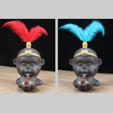 Max Maxb Vintage Buddhist Incense Burner Holder Backflow Cone Incense Burner Red