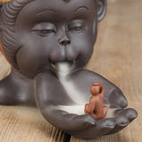 Max Maxb Vintage Buddhist Incense Burner Holder Backflow Cone Incense Burner Red
