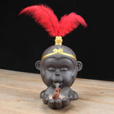 Max Maxb Vintage Buddhist Incense Burner Holder Backflow Cone Incense Burner Red