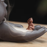 Max Maxb Vintage Buddhist Incense Burner Holder Backflow Cone Incense Burner Red