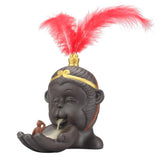 Max Maxb Vintage Buddhist Incense Burner Holder Backflow Cone Incense Burner Red