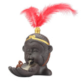 Max Maxb Vintage Buddhist Incense Burner Holder Backflow Cone Incense Burner Red