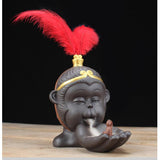 Max Maxb Vintage Buddhist Incense Burner Holder Backflow Cone Incense Burner Red