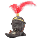 Max Maxb Vintage Buddhist Incense Burner Holder Backflow Cone Incense Burner Red