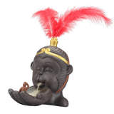 Max Maxb Vintage Buddhist Incense Burner Holder Backflow Cone Incense Burner Red