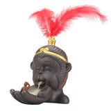 Max Maxb Vintage Buddhist Incense Burner Holder Backflow Cone Incense Burner Red