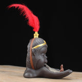 Max Maxb Vintage Buddhist Incense Burner Holder Backflow Cone Incense Burner Red