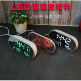 Max Maxb LED Alarm Clock Calendar Digital Thermometer Hygrometer Clock Grey-Red light