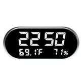 Max Maxb LED Alarm Clock Calendar Digital Thermometer Hygrometer Clock Grey-White light
