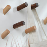 Max Solid Wood Wall Hooks Clothes Coat Hanger Towel Hooks 10cm C