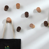 Max Solid Natural Wooden Wall Hook Peg Hallway Coat Hanger Modern Beech Wood