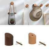 Max Solid Natural Wooden Wall Hook Peg Hallway Coat Hanger Modern Beech Wood