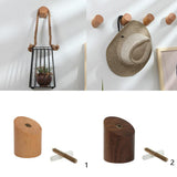 Max Solid Natural Wooden Wall Hook Peg Hallway Coat Hanger Modern Beech Wood